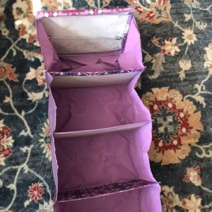 Purple Patterned Closet Hanging Shelf